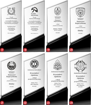 Statuetka szklana podziękowanie, prezent, nagroda