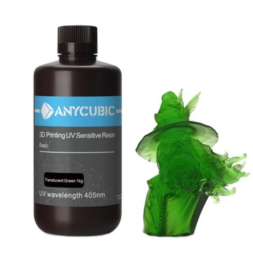 Żywica UV Anycubic Standard Basic Translucent Green Zielona 1l 1kg