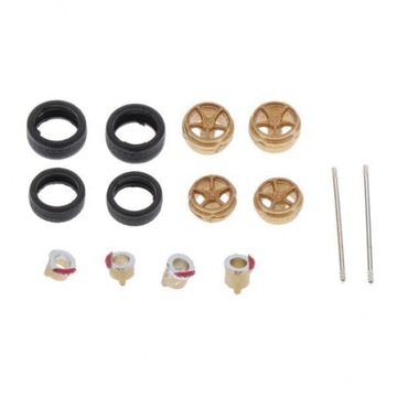 2X 4pcs 1:64 Wheels Rims Hub w/ Brake for