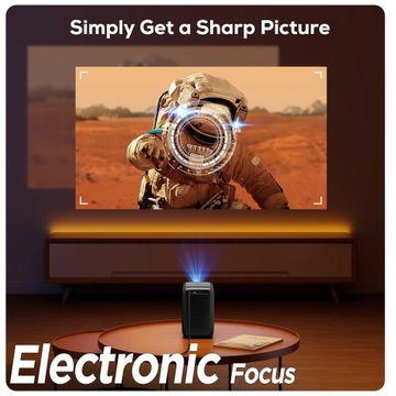 PROJEKTOR RZUTNIK LED 4K IZEEKER IPL610 BT NETFLIX PILOT GŁOŚNIKI STEREO
