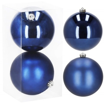 БОЛЬШИЕ РОЖДЕСТВЕНСКИЕ ШАРЫ 2 шт. 16 см XXL Набор РОЖДЕСТВЕНСКИХ ШАРОВ ДЛЯ ЕЛКИ, НЕ РАЗБИВАЕМЫЕ