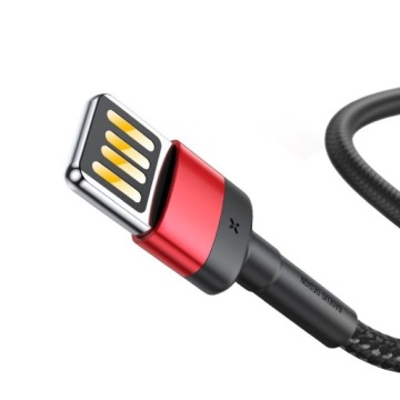 Кабель Lightning USB Baseus Cafule 1 м черный/красный