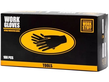 Work Stuff Work Gloves Wytrzymałe Nitrylowe Rękawiczki Ochronne M 100 szt.