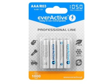 Аккумуляторные батареи (NiMH) Everactive AAA (R3) 1050 мАч 4 шт.