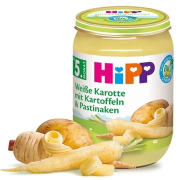 HiPP Biała Marchewka Ziemniak Pasternak + Omega 3