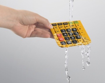 Водонепроницаемый ОФИСНЫЙ КАЛЬКУЛЯТОР CASIO WM-320MT-S, 12-значный дисплей, Wy