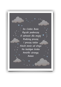 Modlitwa, plakat, ramka, A3