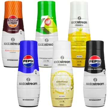 6 X Sirup Sodastream Pepsi Schwip Schwap 7UP Lemon Koncentrát Do Saturátoru