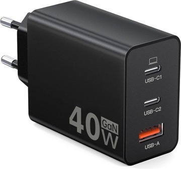 SOUNIX SZYBKA ŁADOWARKA SIECIOWA 2x USB Typ C / USB 40W PD3.0