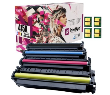 4x Náhradní toner W2030-33X 415X S Čipem pro tiskárnu Hp M479dw M480f