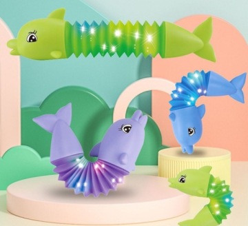 АНТИСТРЕССОВЫЙ СЕНСОРНЫЙ КАТЕРИАЛ, ДЕЛЬФИН, LED