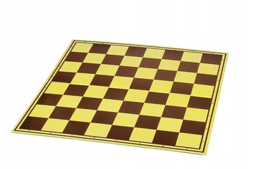 Складная шахматная доска из картона, квадрат 55 мм, желтая.