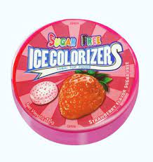 ICE COLORIZERS Strawberry Cukierki Truskawkowe Bez Cukru16g