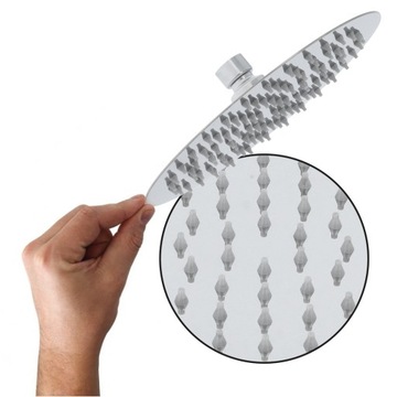 DESZCZOWNICA PRYSZNICOWA 20 CM GŁOWICA NATRYSKOWA PRYSZNICA OKRĄGŁA CHROM