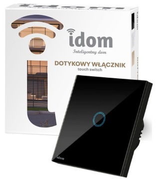DOTYKOWY WŁĄCZNIK ŚWIATŁA SZKLANY IDOM POJEDYNCZY
