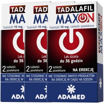 Tadalafil Maxon 6szt. Lek Erekcja Potencja 36h