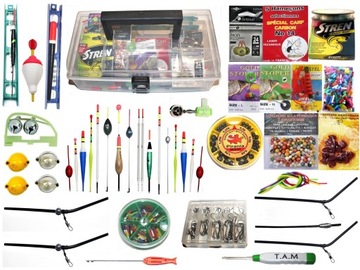 SKRZYNKA + 797 AKCESORIÓW WĘDKARSKICH.