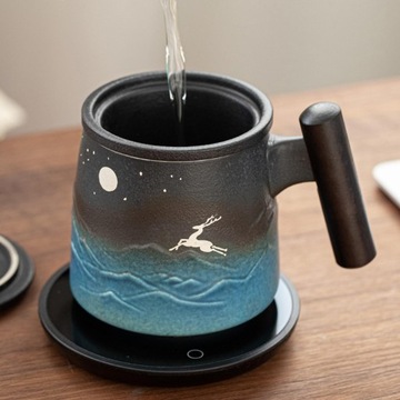 kubek do kawy Moonlight Deer Ceramic Tea Cup z E