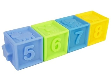 Сенсорные блоки набор чисел животные Мягкие