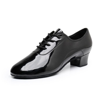 Baleriny Męskie sznurowane buty taneczne z miękkiej skóry B237-23