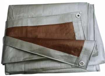 БРЕЗЕНТ 10х15м СЕРЕБРЯНЫЙ/КОРИЧНЕВЫЙ 210г/м2 ОЧЕНЬ ТОЛЩИЙ 15х10м