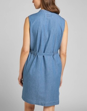 LEE sukienka damska JEANS blue SMOCK DRESS XS XS