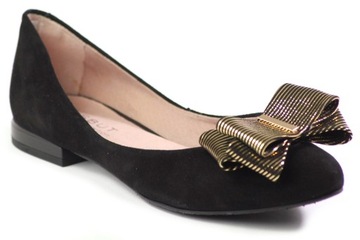 BALERINY EKSBUT 28-4910-136/K41-1G CZARNE ZAMSZOWE