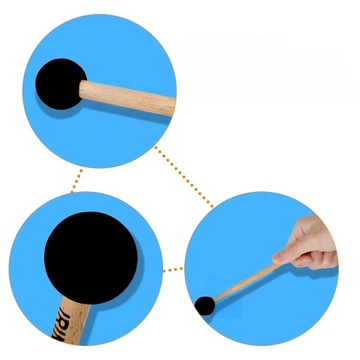 2 szt. Młotek bębenowy pałeczka muzyczna dla początkujących pałka do bębenka jazzowego pałka do bębenka