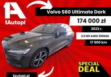 Volvo S60 III 2023 Volvo S60 Volvo S60 B5 B AWD Ultimate Dark 2.0 Hybryda 250KM