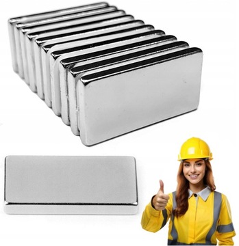 MAGNES NEODYMOWY PŁYTKOWY 30x10x2 mm MOCNY- 10 SZT