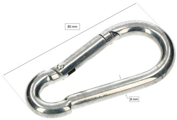 KARABIŃCZYK STRAŻACKI 5 SZT KARABINEK HAK LIN 80