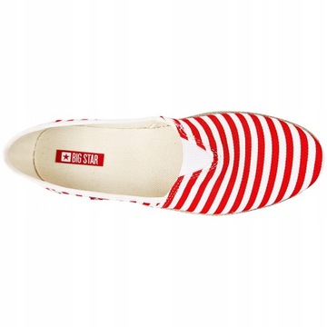 Espadryle damskie Big Star czerwone FF276028 37