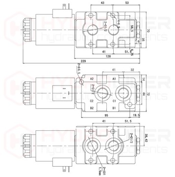 ЭЛЕКТРОМАГНИТНЫЙ КЛАПАН 6/2 ДЕЛИТЕЛЬ 90Л 12В СЕКЦИЯ TURA