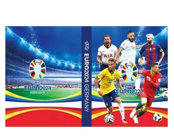 ZESTAW 10 CZARNYCH KART PIŁKARSKICH + ALBUM UEFA NA 240 KART