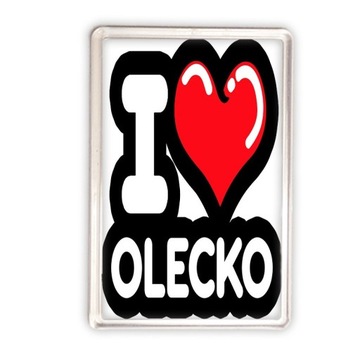 magnes akrylowy kocham Olecko