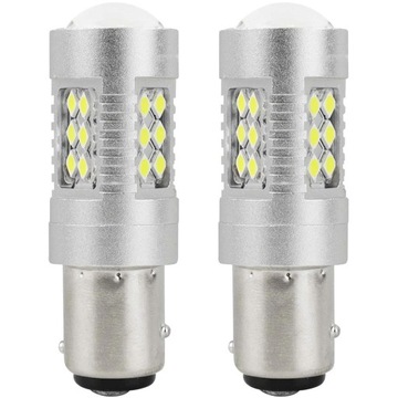 ŻARÓWKI LED P21/5W CANBUS 12V 24V BIAŁE Z SOCZEWKĄ DO CIĘŻARÓWKI OSOBOWEGO