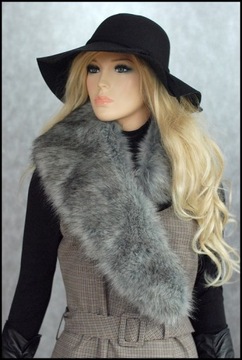 Комплект из мехового воротника и шапки