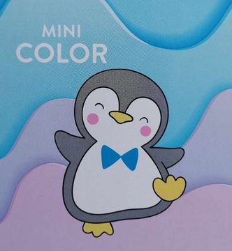 KOLOROWANKA DLA DZIECI WERSJA MINI 10x10cm PINGWINEK