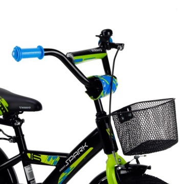 ДЕТСКИЙ ВЕЛОСИПЕД 16 ДЮЙМОВ ВЕЛОСИПЕД ДЛЯ МАЛЬЧИКОВ КОРЗИНА И НАПРАВЛЯЮЩАЯ + БЕСПЛАТНО