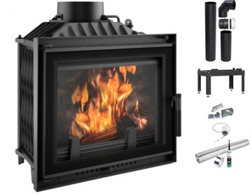 Kominek powietrzny WKŁAD Kratki Antek DECO 10 kW RURY PODSTAWA DOLOT EKO