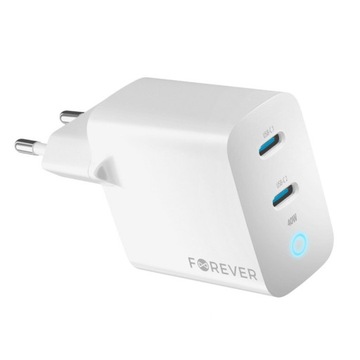 Szybka Podwójna Ładowarka typ C type-C USB-C x 2 PD QC 3.0 40W vooc oneplus