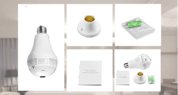 IP-камера наблюдения Wi-Fi в светодиодной лампе 360 AUDIO