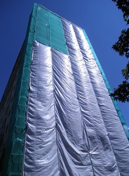 Тент для строительных лесов БЕЛЫЙ 1,1х10 ​​с петелькой 150г/м2