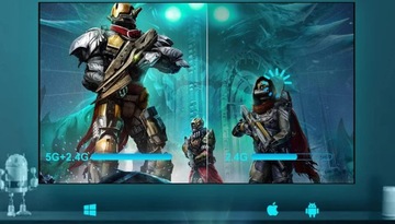 PROJEKTOR RZUTNIK ANDROID SMART TV WIFI FULL HD 12000LM 4K LED BLUETOOTH