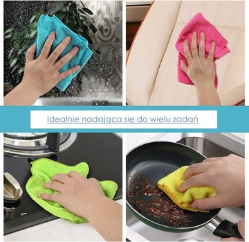 10x Ściereczka z MIKROFIBRY Miękka GRUBA Super Gatunek MIKROFIBRA Kolorowa