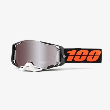 100 PROCENT GOGLE MODEL ARMEGA BLACKTAIL - HiPER SILVER MIRROR LENS - KOLOR