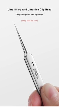 Немецкий сверхтонкий №. 5-клеточный пинцет от прыщей, черных точек, салон красоты