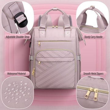 Женский рюкзак для ноутбука 17,3 дюйма, стильный рюкзак с USB-портом