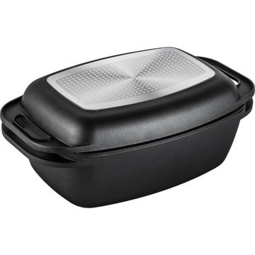 BRYTFANNA Z POKRYWĄ DO GRILLOWANIA 9L +3L LT1105