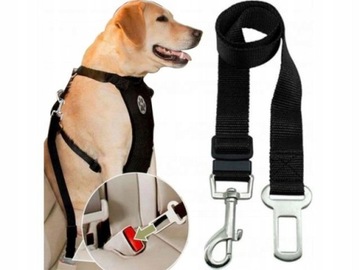 PAS BEZPIECZEŃSTWA DLA PSA DO SAMOCHODU SMYCZ MOC